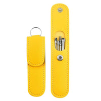 6-Piece Stainless Steel Ear Wax Removal Tool Set with Leather Storage Case