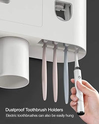 Automatic Toothbrush & Toothpaste Dispenser – Wall-Mounted Space-Saving Bathroom Organizer