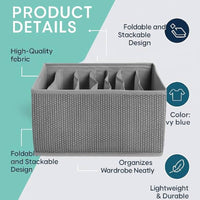 7-Grid Transparent Closet Clothes Organizer