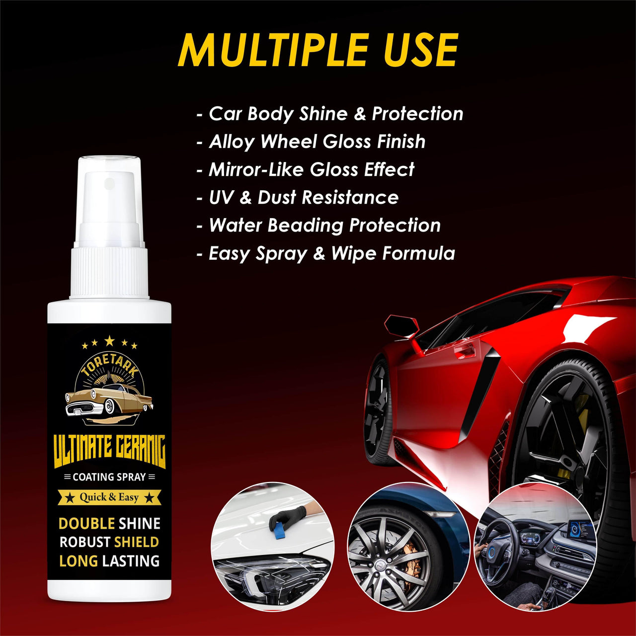 Ultimate Ceramic Coating Spray – 200 gm (Pack of 2)