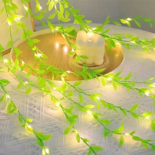 Artificial Leaf Vine LED String Lights (5 miters)  – Hanging Fairy Curtain Lights for Home & Festivals