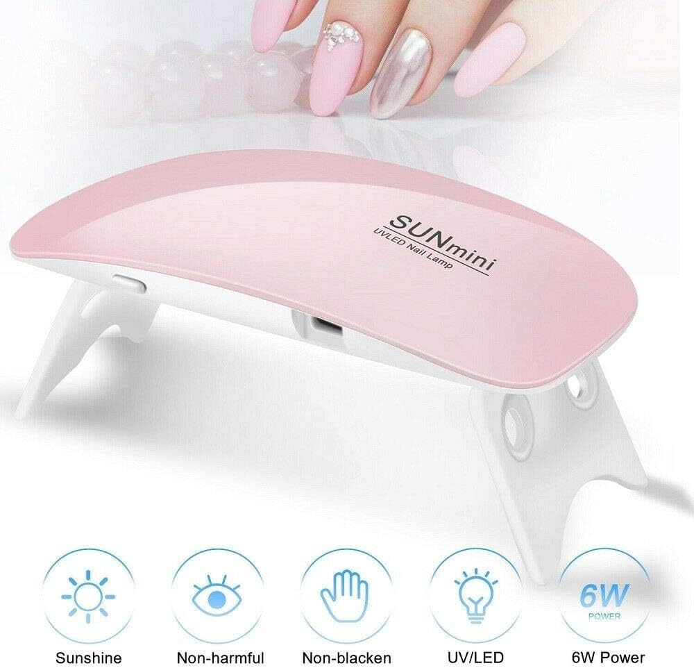 Mini Portable UV-LED Nail Lamp – USB Travel Nail Dryer with Foldable Stand for Gel Polish