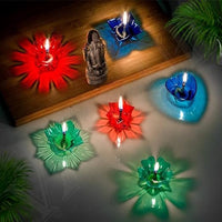 Magic 3D Water Sensor Diya (Pack of 10) – Flameless LED Diyas for Festivals & Decor