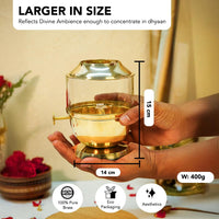 Traditional Brass Oil Lamp with Borosilicate Glass Cover