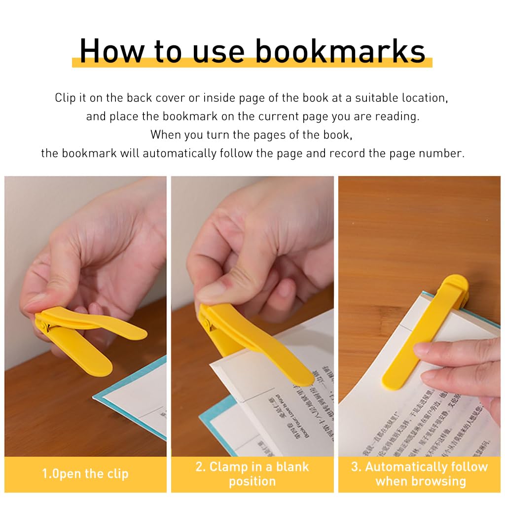 Pack of 3 Climberty Silicone Slim Bookmarks Set