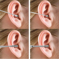 6-Piece Stainless Steel Ear Wax Removal Tool Set with Leather Storage Case