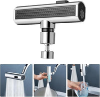 🚰 3-in-1 Waterfall Kitchen Faucet – Waterfall & 360° Rotation