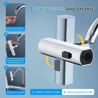 🚰 3-in-1 Waterfall Kitchen Faucet – Waterfall & 360° Rotation