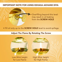 Traditional Brass Oil Lamp with Borosilicate Glass Cover