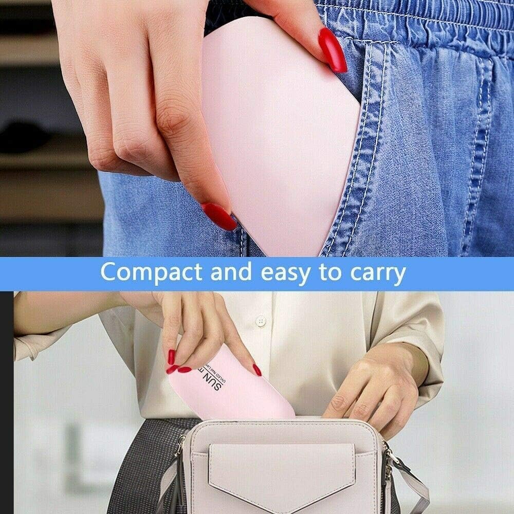 Mini Portable UV-LED Nail Lamp – USB Travel Nail Dryer with Foldable Stand for Gel Polish