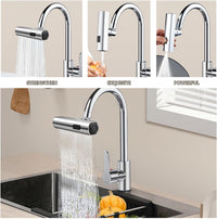 🚰 3-in-1 Waterfall Kitchen Faucet – Waterfall & 360° Rotation