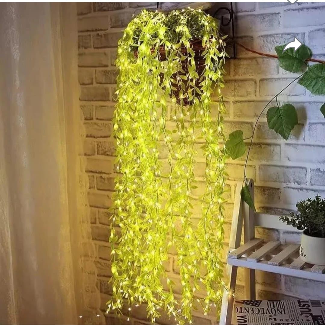 Artificial Leaf Vine LED String Lights (5 miters)  – Hanging Fairy Curtain Lights for Home & Festivals