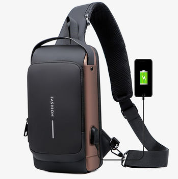 Urban USB Anti-Theft Fashion Sling Bag for Men & Women – Compact Crossbody Chest Bag