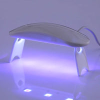Mini Portable UV-LED Nail Lamp – USB Travel Nail Dryer with Foldable Stand for Gel Polish