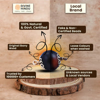 Karungali Mala with Silver Cap – Govt. Certified Ebony Wood Beads