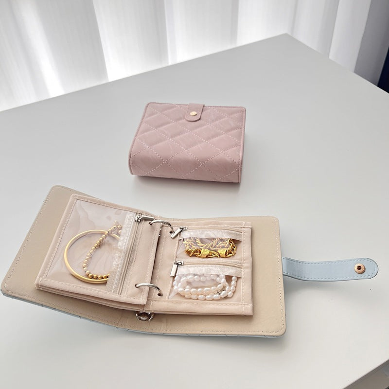 Velvet Zipper Jewelry Storage Book