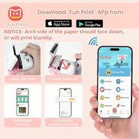 Mini Bluetooth Thermal Label Printer – Portable, Ink-Free, Black on White with Paper & Stickers (Android & iOS)