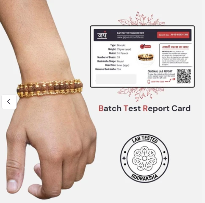 Authentic 5 Mukhi Rudraksha Bracelet – Divine Energy, Stylish Protection