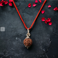 5 Mukhi Rudraksha Pendant with Red Thread – Lab Certified & Energized
