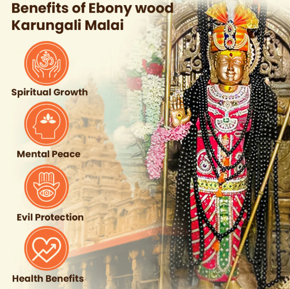 Original Karungali Mala – 108 Beads | Premium Ebony Wood | Govt. Certified