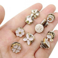 Stylish Enamel Modesty Pins & Brooches (pack of 10)| No-Sew Instant Buttons for Shirts & Blouses