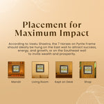 7 Horses on Raw Pyrite Frame – Gallop Towards Success, Abundance & Fame