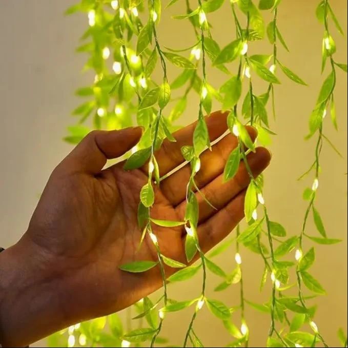 Artificial Leaf Vine LED String Lights (5 miters)  – Hanging Fairy Curtain Lights for Home & Festivals
