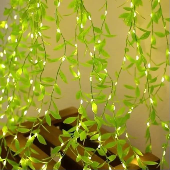 Artificial Leaf Vine LED String Lights (5 miters)  – Hanging Fairy Curtain Lights for Home & Festivals