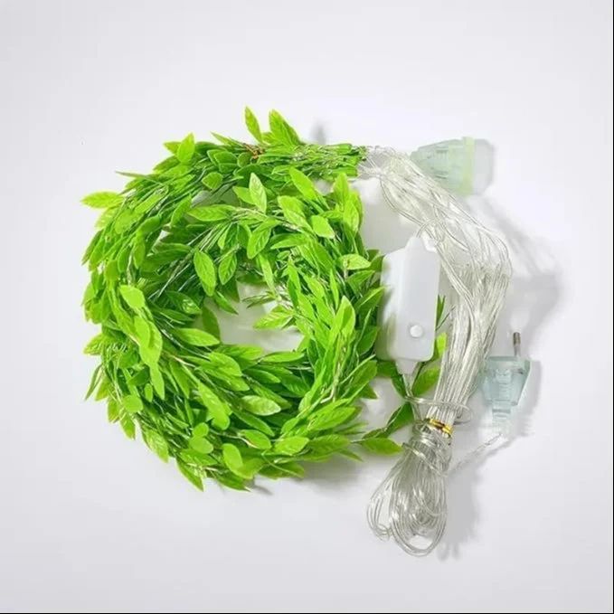 Artificial Leaf Vine LED String Lights (5 miters)  – Hanging Fairy Curtain Lights for Home & Festivals