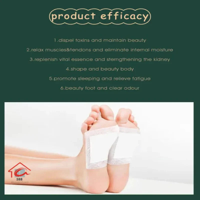 100% Herbal & Gentle Ingredient Detox Foot Pads (Pack of 10)- Buy 1 Get 1 Free