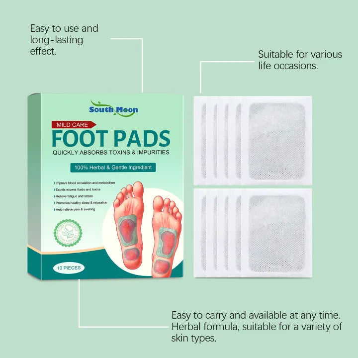 100% Herbal & Gentle Ingredient Detox Foot Pads (Pack of 10)- Buy 1 Get 1 Free
