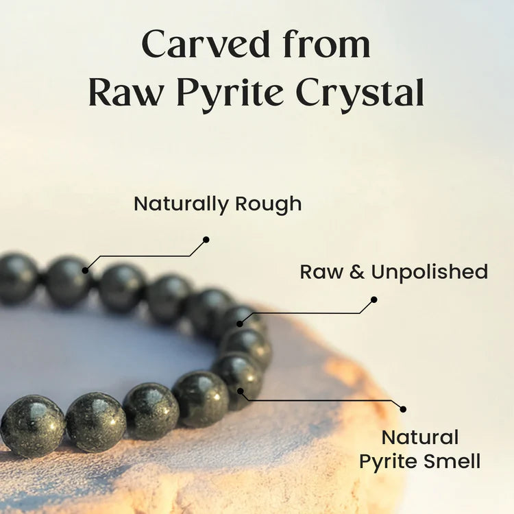 ✨ Raw Pyrite Crystal Bracelet & Anklet Combo – Energized for Success & Protection