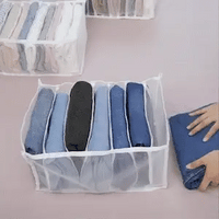 7-Grid Transparent Closet Clothes Organizer