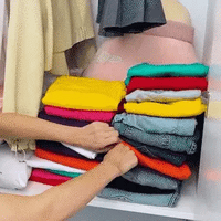 7-Grid Transparent Closet Clothes Organizer