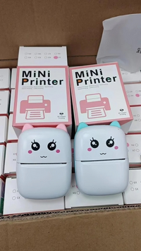 Mini Bluetooth Thermal Label Printer – Portable, Ink-Free, Black on White with Paper & Stickers (Android & iOS)