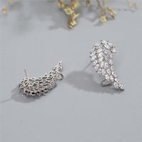 Wing Shape Anti Tarnish AD Studded Earrings