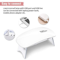 Mini Portable UV-LED Nail Lamp – USB Travel Nail Dryer with Foldable Stand for Gel Polish