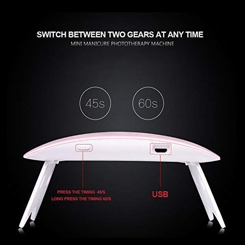 Mini Portable UV-LED Nail Lamp – USB Travel Nail Dryer with Foldable Stand for Gel Polish