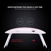 Mini Portable UV-LED Nail Lamp – USB Travel Nail Dryer with Foldable Stand for Gel Polish