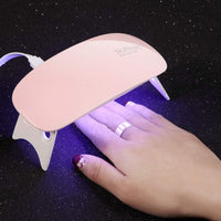 Mini Portable UV-LED Nail Lamp – USB Travel Nail Dryer with Foldable Stand for Gel Polish