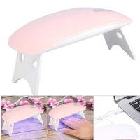 Mini Portable UV-LED Nail Lamp – USB Travel Nail Dryer with Foldable Stand for Gel Polish