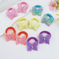 👇  🦋 Butterfly Hair Ties (12pcs) – Cute Colorful Elastic Bands for Girls