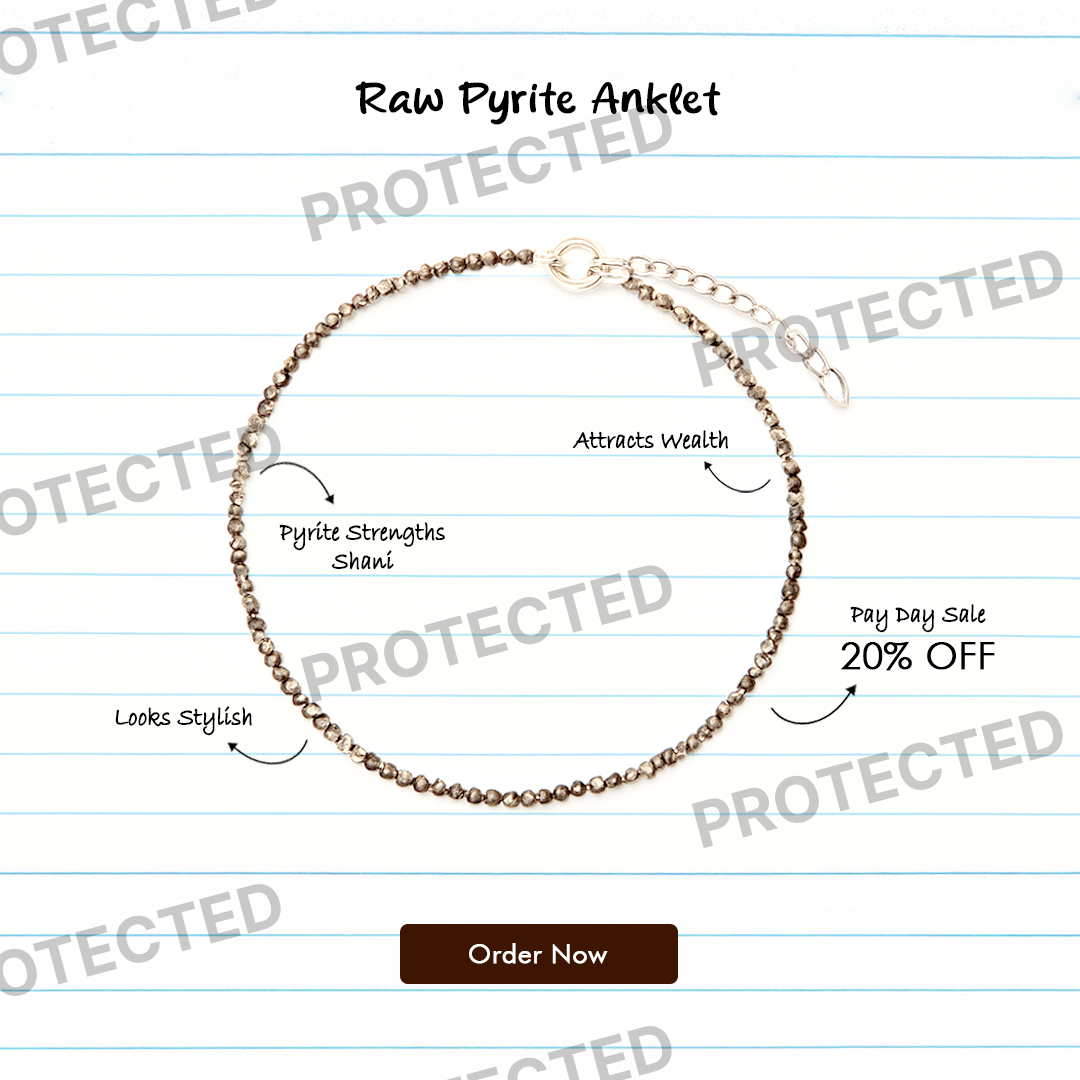 Raw Pyrite Anklet/Bracelet