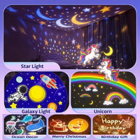 Rotating Cabin Projector Star Projector Night Light for Kids