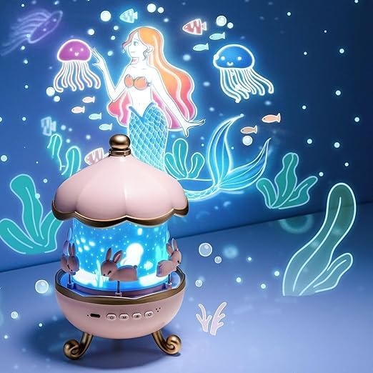 Rotating Cabin Projector Star Projector Night Light for Kids