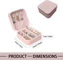 Portable Mini Travel Jewelry Case with Removable Dividers