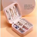 Portable Mini Travel Jewelry Case with Removable Dividers
