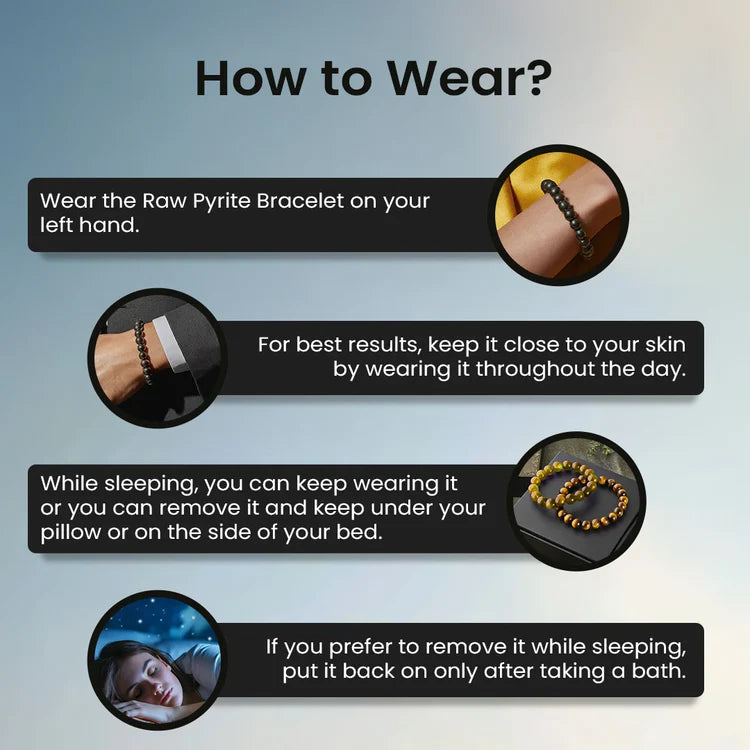 ✨ Raw Pyrite Crystal Bracelet & Anklet Combo – Energized for Success & Protection