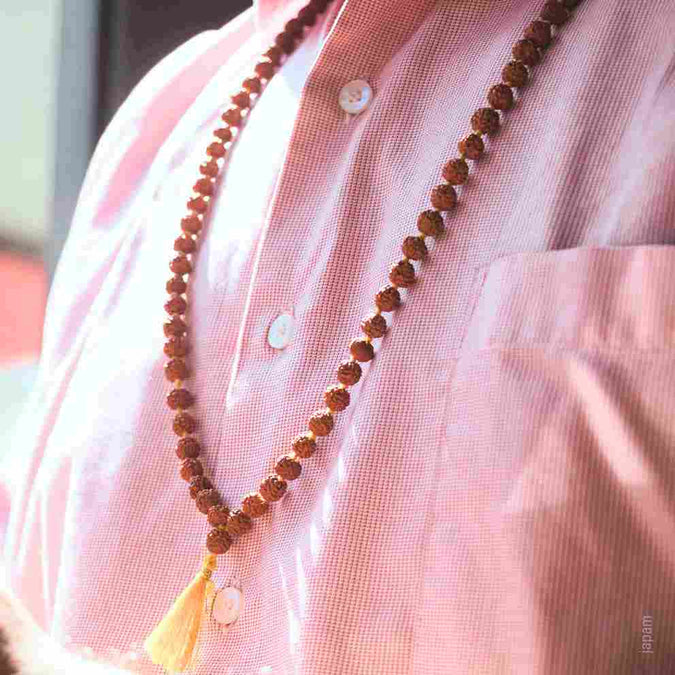 5 Mukhi Brown Rudraksha Mala - 108+1 Beads